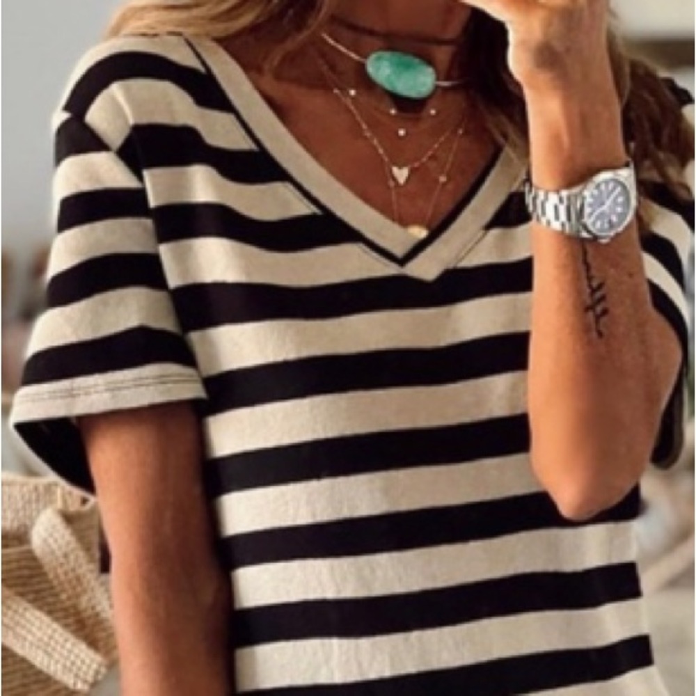 Bellanblue Striped Side Slit Dress - Picture 2 of 2